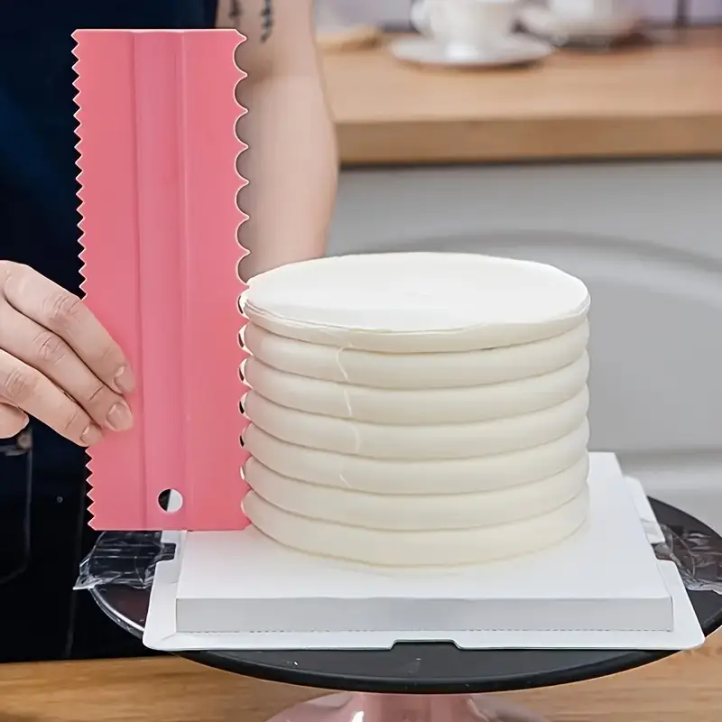 Fondant Smoother Set - Trendy 4Pcs Cake Scraper Set -
