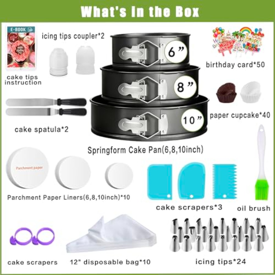 168pcs Cake Pan Sets for Bakin - Springform Pan Set ulasan dan harga