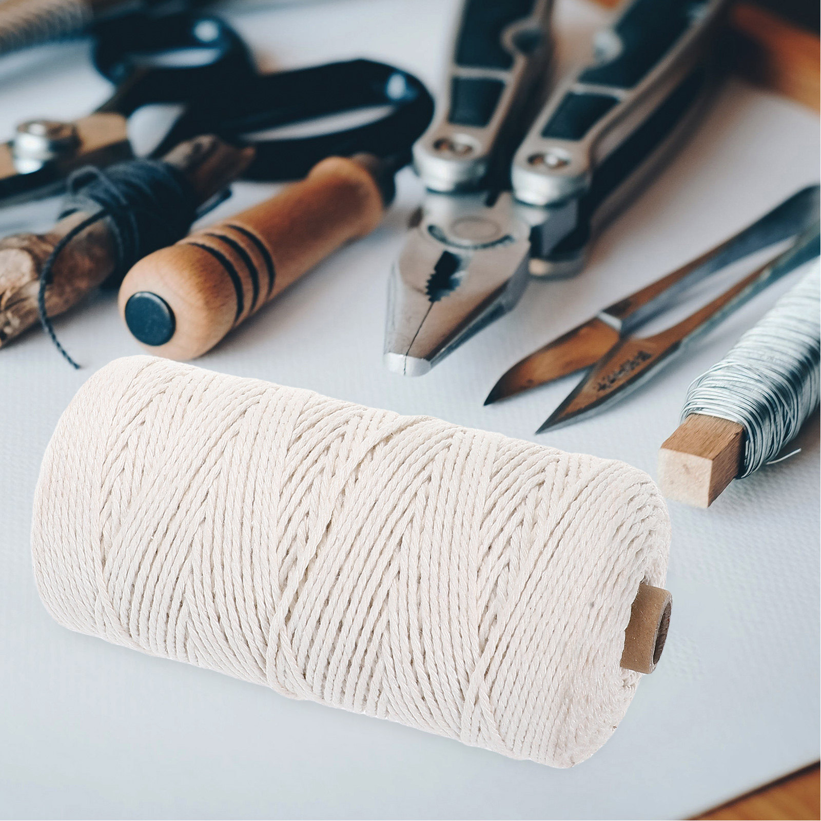 200M Cotton Braided Rope Natur - Kitchen Baking Twine ulasan dan harga
