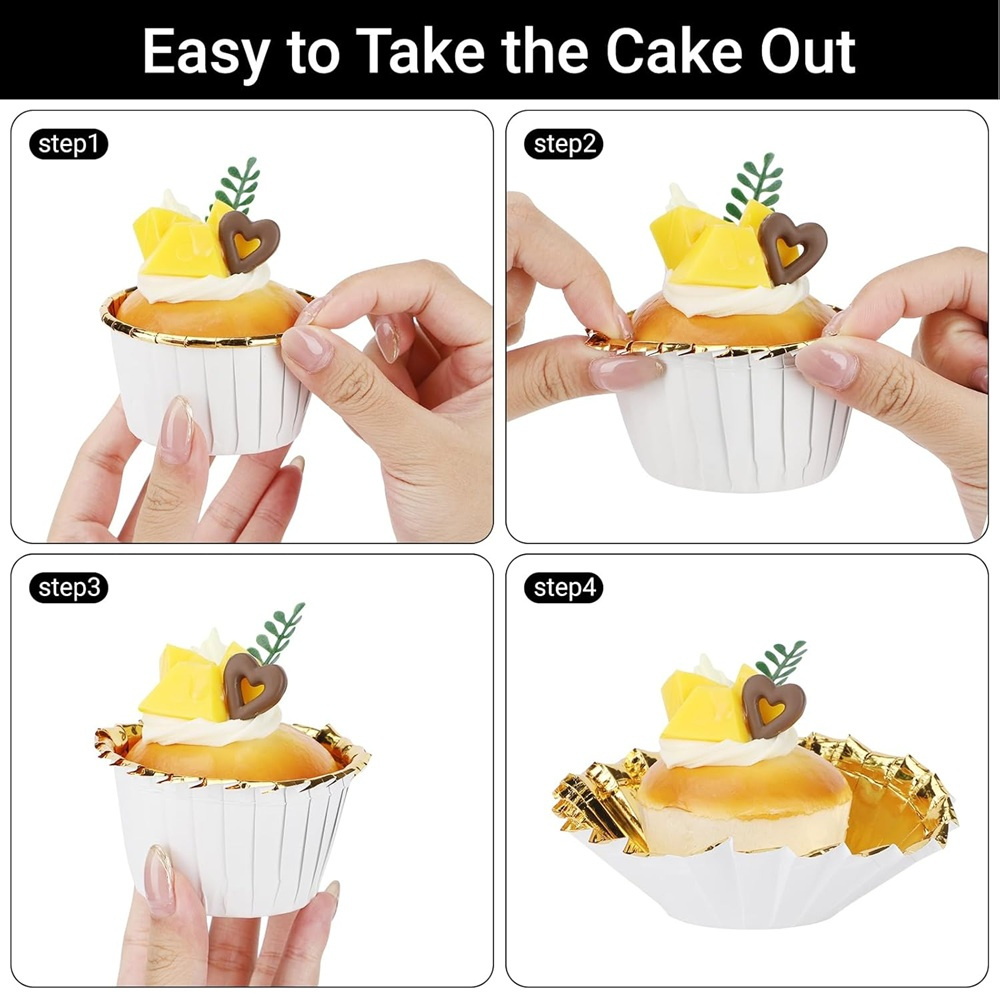50 pcs Muffins Cup Paper Cupca - Kitchen Baking Cake ulasan dan harga