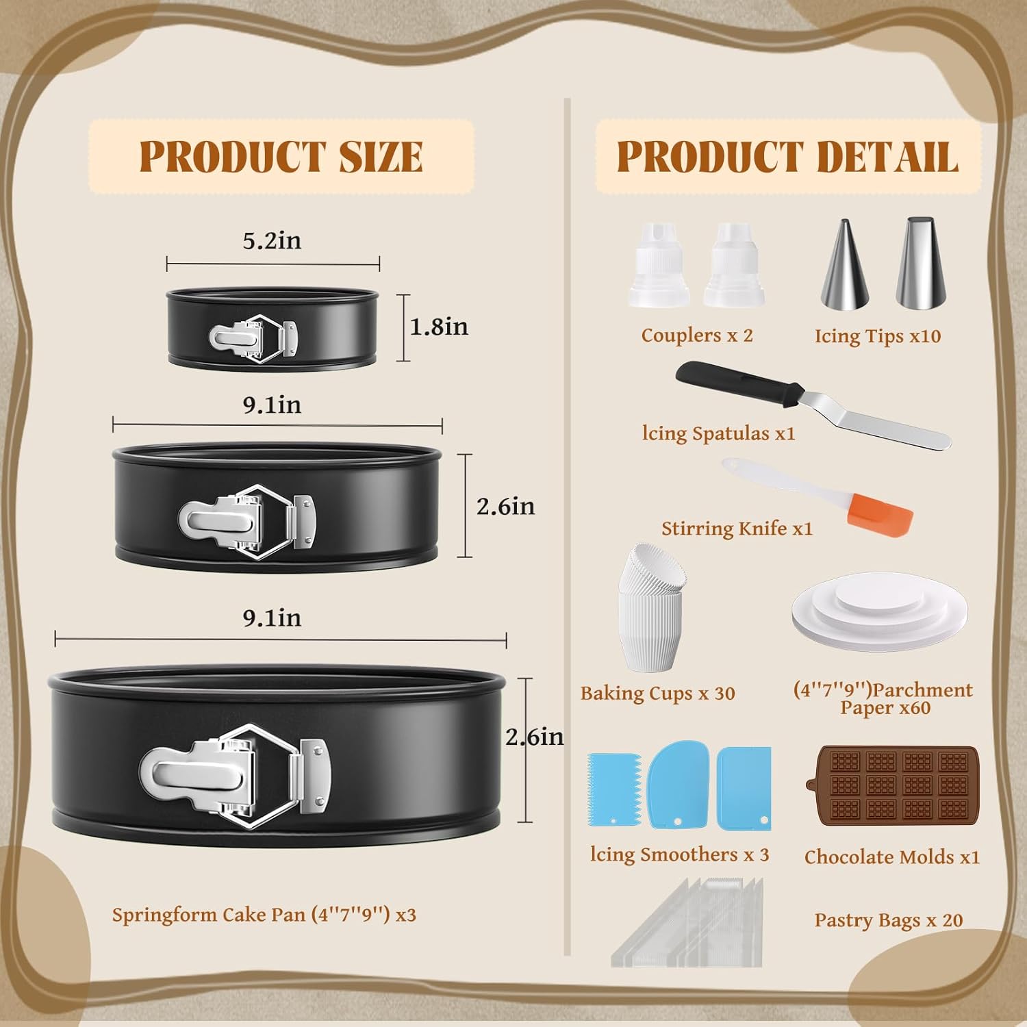 Non-Stick Springform Cake Pan  - Springform Pan Set ulasan dan harga