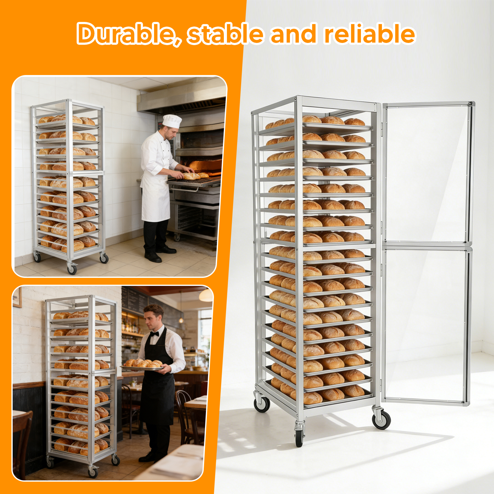 18 Tiers Bun Rack with Wheels  - Kitchen Baking Pan Storage ulasan dan harga