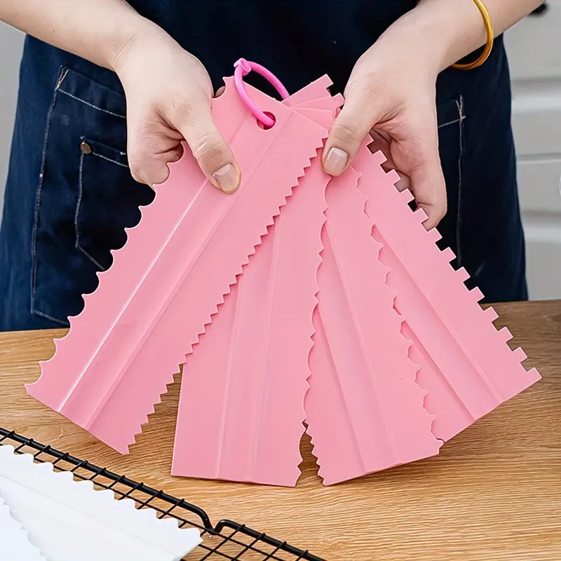 4Pcs Cake Scraper Set - Icing  - Fondant Smoother Set ulasan dan harga
