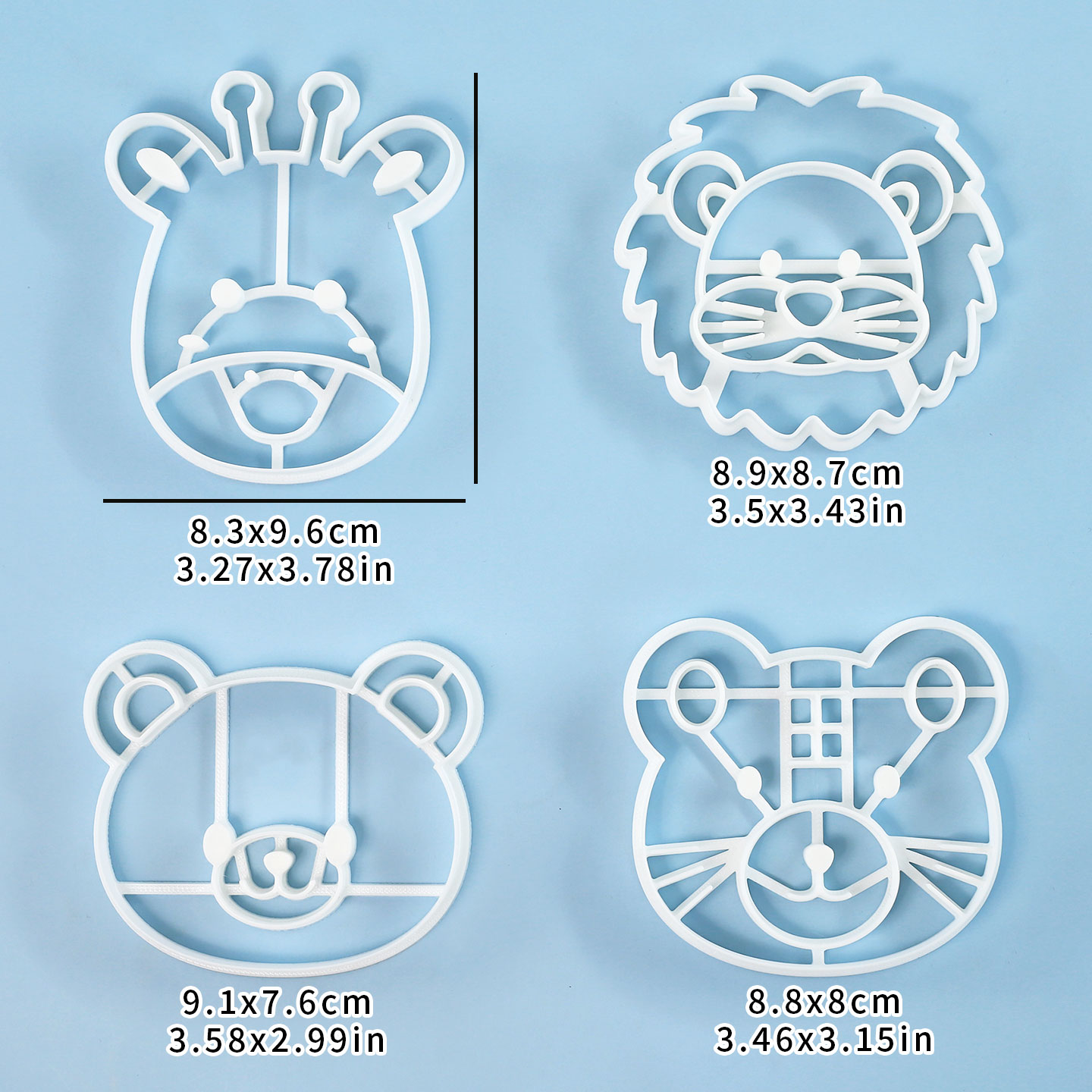4 Pcs Animal Cookie Cutters Se - Kitchen Baking Cake ulasan dan harga