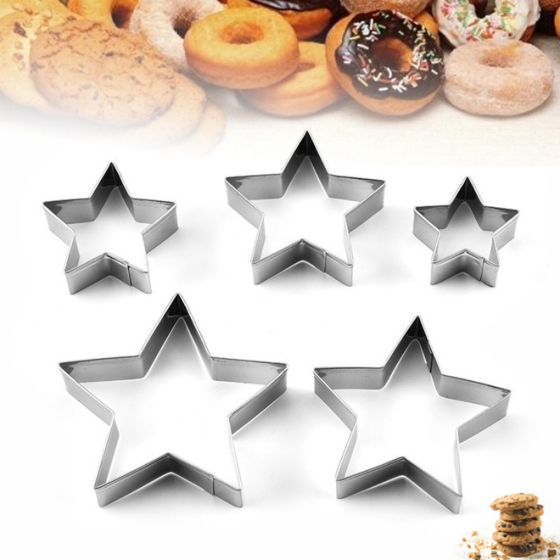 5pcs/packChristmas Star Cookie - Kitchen Baking Cake ulasan dan harga