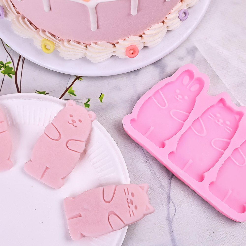 1pc Cartoon Triple Link Rabbit - Kitchen Baking Cake ulasan dan harga