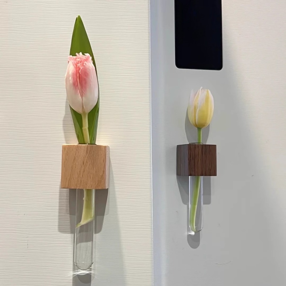 Wooden Test Tube Vase Refriger - Kitchen Quiz ulasan dan harga