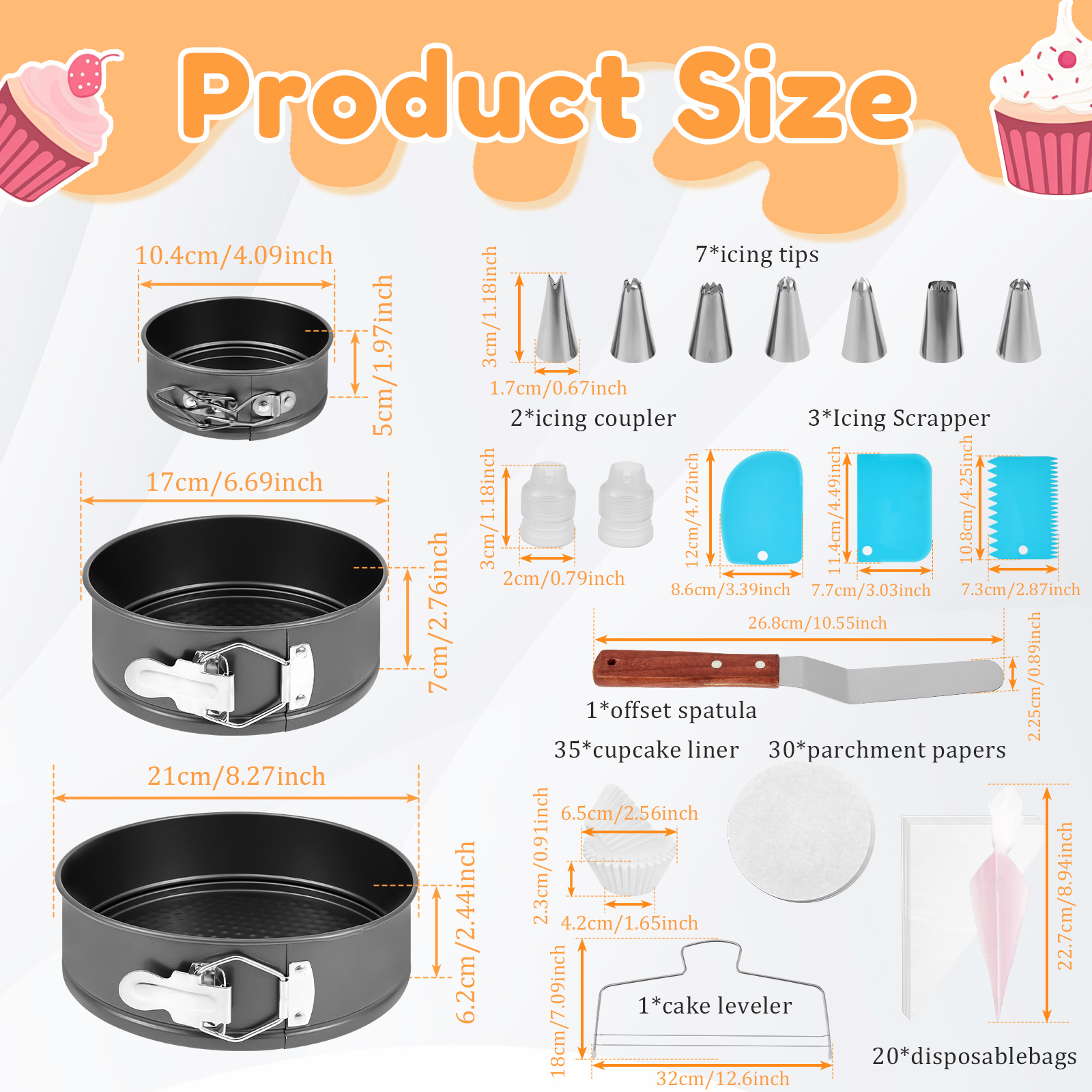 102Pcs Cake Pan Set for Baking - Springform Pan Set ulasan dan harga
