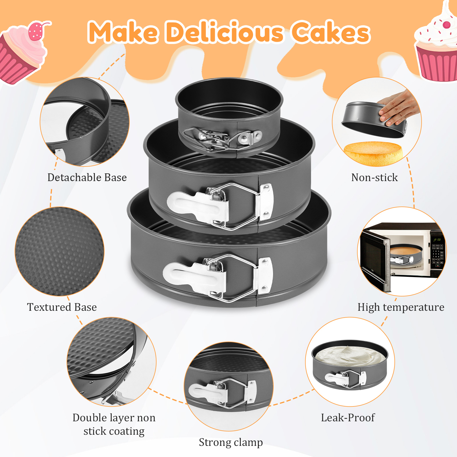 102Pcs Cake Pan Set for Baking - Springform Pan Set ulasan dan harga